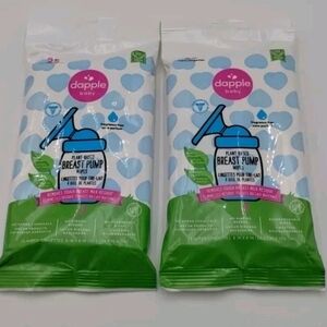 Dapple Baby Plant Based Breast Pump Wipes. 25 Wipes. 2 Pack. (50 Total).